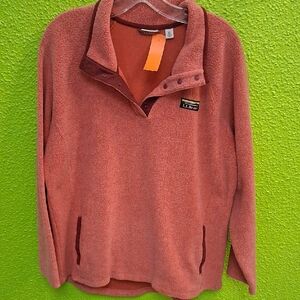 L.L. Bean Men's Zip Up Sweater in Rust